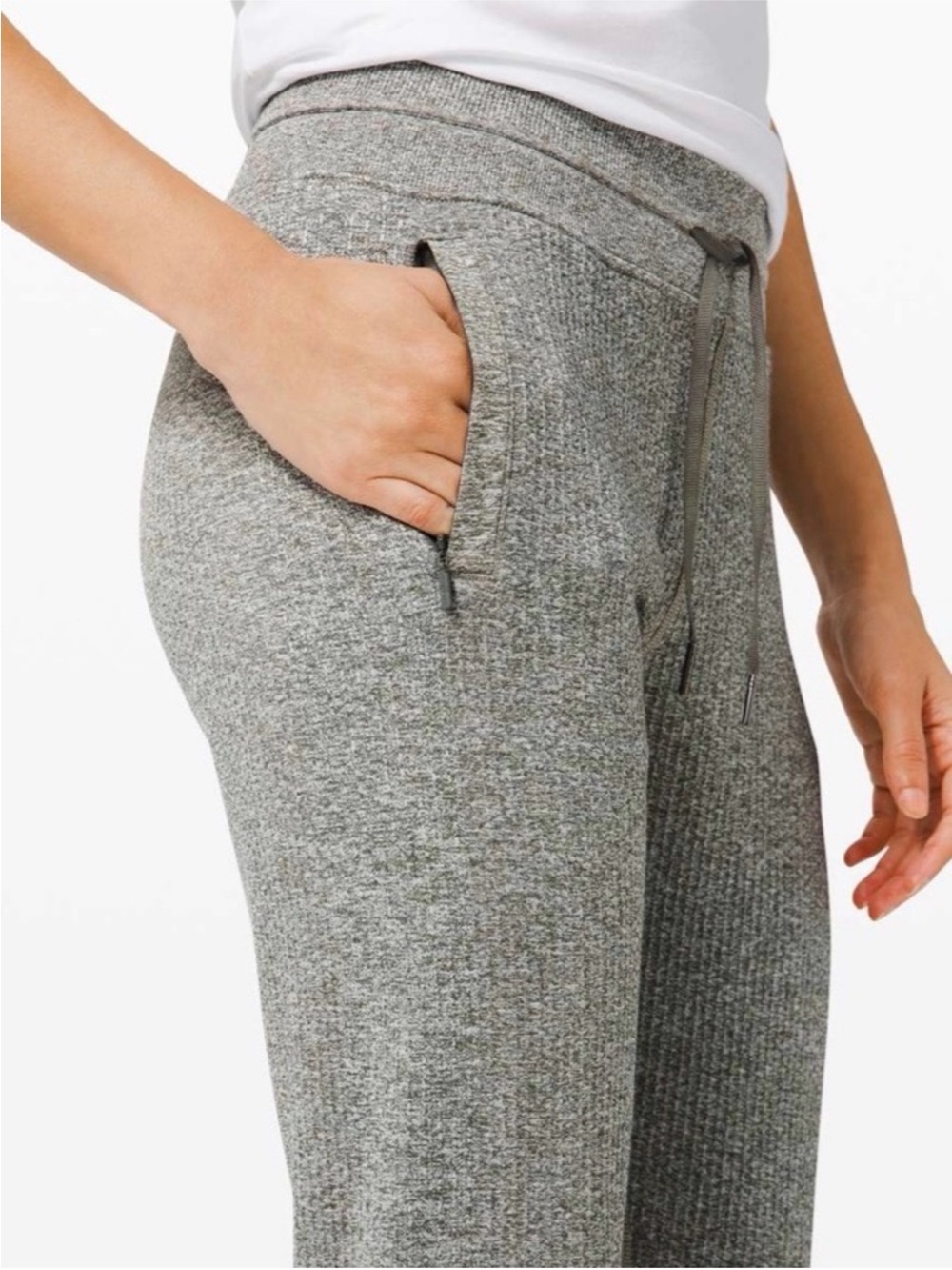 lululemon engendered warmth Olive Gray Track Joggers
